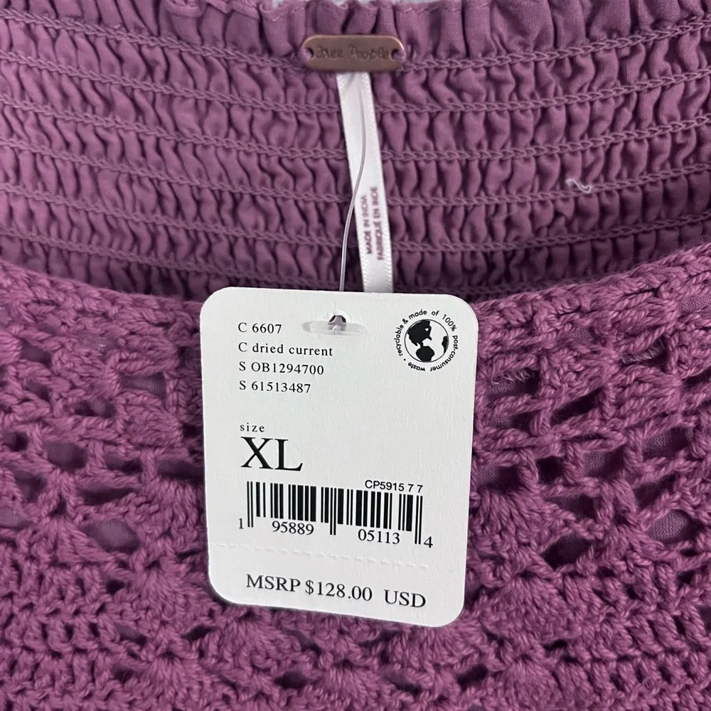 NWT Free People XL Ari Mini Dress - Dried Current - Picture 8 of 9